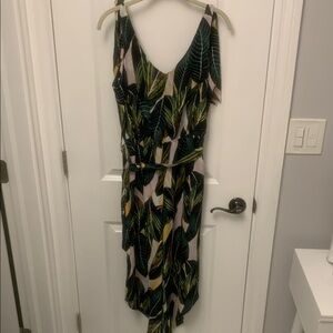 Tropical Leaf Print Women's Dress